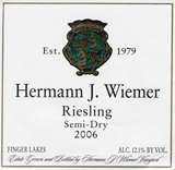 Hermann Wiemer 2006 Semi Dry Riesling